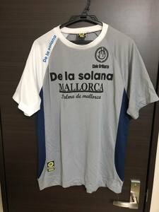 De la solana デラソラーナ ユニ プラクティスシャツ グレー Lサイズ（used）～サッカー、フットサル、スポーツ、部活、合宿、ジム～