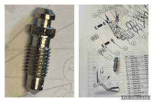 PM パフォーマンスマシン ブリーダースクリュー キャリパー 1/4-28 クローム ブレーキ ブリーダー 1/4レンチ エア抜き ニップル 1/4