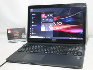 ★Core i5 VAIO Fit ★ win 10 pro ≪ 爆速 仕様 ≫ 新品SSD512GB搭載 /メモリ16G /Cam/WiFi/DVD/Bluetooth/office2019/大迫力サウンド