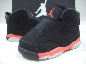 新品 国内未発売 NIKE JORDAN 6 RETRO BT BLACK INFRARED 11cm