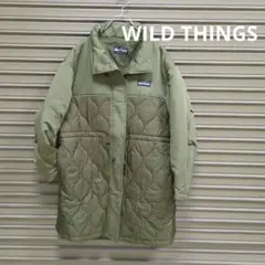 WILD THINGS　キルティングコート　レディースF　カーキ