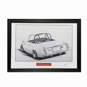 日産 NISSAN フェアレディ SR311【鉛筆画】名車 旧車 イラスト A4サイズ 額付き サイン入り