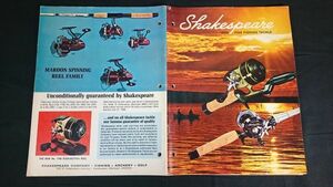 【昭和レトロ 洋書】『SHAKESPEARE(シェイクスピア)FISHING TACKLE CATALOG(カタログ)1969年 カタログ』リール/ロッド/ライン掲載