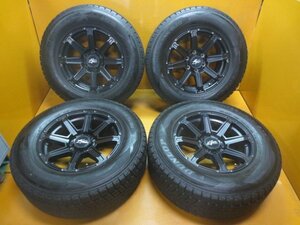 ☆スピスタ☆スタッドレスセット ブラックフォース つや消し黒　ランクル プラド 265/65R17 8J +20 139.7-6 4本 R17876ST 中古 19