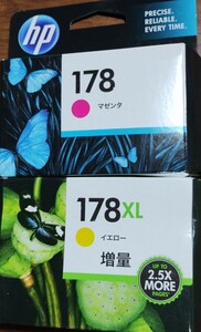 ●未開封●hp 178 純正インクカートリッジ《推奨期限切れ》●イエローXL・マゼンタ●