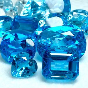 1円〜!!◆天然ブルートパーズおまとめ101.5ct◆f 約20.3g ルース 裸石 宝石 ジュエリー jewelry blue topaz w2ま182