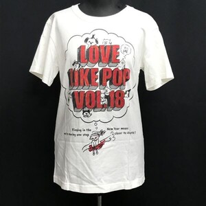 日本製★aiko/ライブTシャツ/LOVE LIKE POP vol.18【ナミ/メンズS-M程度/レディースL程度/白/white】Tops/Shirts◆sBH897