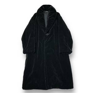 97AW TRICOT COMME des GARCONS FILLED VELOR GOWN COAT BLACK 中綿ベロアガウンコート ブラック トリコット コムデギャルソン 店舗受取可