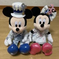 ミッキー　ミニー　ぬいぐるみ　ディズニー　20周年