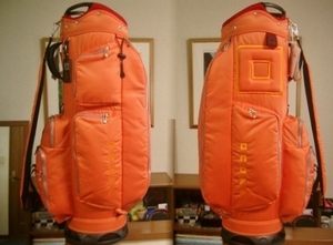 未使用　グローブライド　オノフ　男女可　カジュアル・デザイン　ナイロン素材　オレンジ色　ゴルフバッグ 