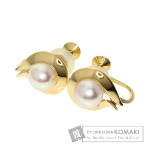 MIKIMOTO ミキモト アコヤパール 真珠 イヤリング K14イエローゴールド レディース 中古