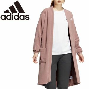 ★アディダス adidas 新品 レディース 暖かい フリース ラウンジ ロングカーディガン ジャケット Mサイズ [HA7341-M] 二 壱★QWER