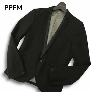 PPFM ペイトンプレイス 通年 1B★ スリム テーラード ジャケット Sz.S　メンズ 黒　A4T11520_A#O