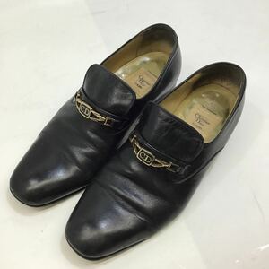 （宝）【同梱可】1スタ　Christian Dior ディーオル　レザー シューズ ブラック 靴 本革 CDロゴ　メンズ　070 40サイズ