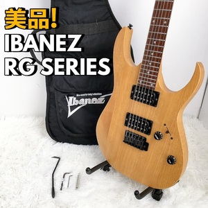 アイバニーズ IBANEZ RG SERIES ストラト エレキギター 木目 ケース付き【動作品】 300