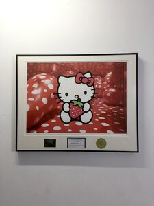 DEATH NYC 額付き 世界限定100枚 アートポスター ハローキティ hello kitty Strawberry イチゴ 可愛い 横 現代アート