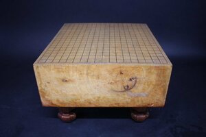 碁盤　⑤　本榧　榧　天然木　カヤ　　時代　厚み14.5cm