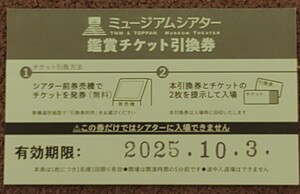 東京国立博物館 ミュージアムシアター 鑑賞チケット