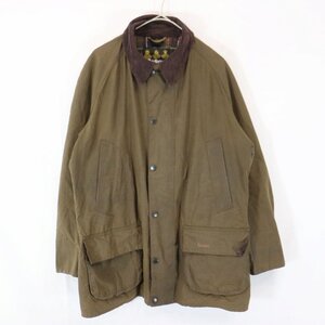 Barbour バブアー ブリストル オイルドジャケット アウター 英国 チェック 防寒 ブラウン (メンズ L) 中古 古着 N7023