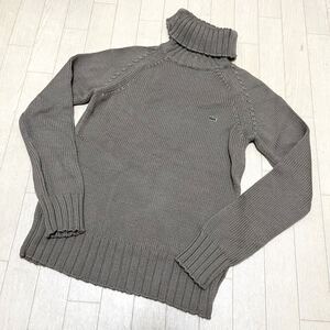 和452★ LACOSTE ラコステ ニット セーター タートルネック 長袖 40 グレー レディース