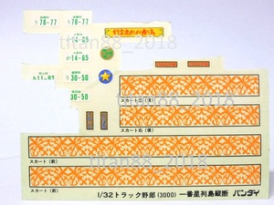 ■即決■『部品 パーツ』旧バンダイ 1/32 トラック野郎 一番星列島縦断 シール ステッカー デコトラ プラモデル