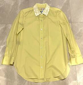 【完売商品】THE PARLOR　シャツ　黄緑　綿100%　高級　レディース　美品