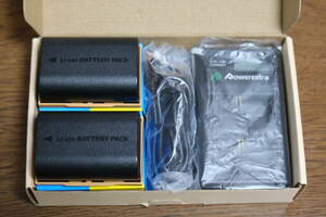 Powerextra LP-E6NH 互換バッテリー 2950mAh 2個+充電器セット LCD付き充電器