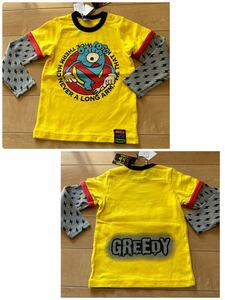 新品 PARTY PARTYパーティパーティ両プリ重ね着風長袖TシャツロンT95 男の子 キッズ 子供服　アメカジ　JAM 派手系　ブリーズ