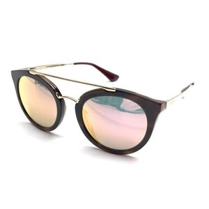 PRADA プラダ サングラス アイウェア SPR23S-F ダブルブリッジ べっ甲 ブラウン 茶色 52□22-140 レディース メンズ 管理RY24004536