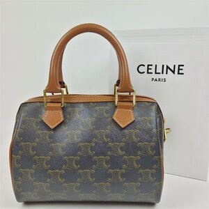 CELINE 極美品 セリーヌ ショルダーバッグ クラシックデザイン レザー ブラウン