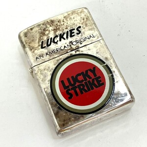 D033-K32-5311◎ ZIPPO ジッポ ライター LUCKIES AN AMERICAN ORIGINAL ラッキーストライク 火花有 喫煙具 喫煙グッズ