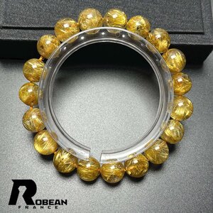 絶賛 EU製 定価26万円★ROBEAN・極!極満針ルチルクォーツ★ブレスレット パワーストーン 天然石 綺麗 金運 お守り 10.2-10.8mm k1206330