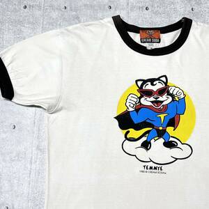 CREAM SODA TEMMYE リンガー トリム Tシャツ クリームソーダ　　ティミー スーパーマンパロディ ロカビリー ロックンロール 半袖 柳10169