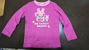 ミキハウス☆ホットビスケッツ キャンディマシン長袖Tシャツ 120 美品ワッペン MIKIHOUSE mikihouse HOTBISCUITS