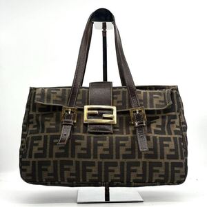 1円/極美品●FENDI フェンディ マンマバケット ゴールド金具 FF金具 ハンドバッグ トートバッグ ショルダー ヴィンテージ