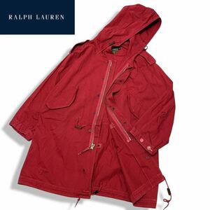 39 正規品 RALPH LAUREN ラルフローレン Mods coat モッズコート M-51 ミリタリーコート ジャケット レッド S メンズ MILITARY JACKET