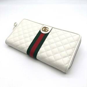 【極上美品】GUCCI グッチ オフィディア キルティング ジップアラウンド ラウンドファスナー 長財布