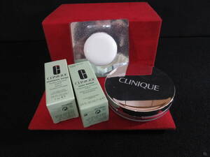 ＊100円～【美品】CLINIQUE クリニーク #101 ステイ マット シアー プレストパウダー インビジブル マット おしろい 試供品3点付＊T-91