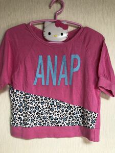 【アナップ】ハートヒョウ柄ANAP半袖Tシャツ♪~120~