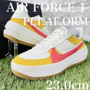 即決 ナイキ ウィメンズ エアフォース1 プラットフォーム Lv8 Nike WMNS Air Force1 PLT.AF.ORM 厚底 23.0cm 送料込み DX3209-133