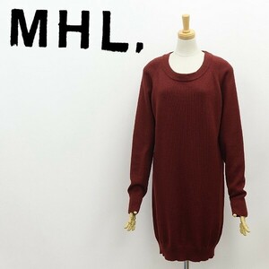 ◆MHL. マーガレットハウエル ウール ニット ワンピース バーガンディ 2