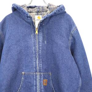 デニム地 Carhartt active jacket カーハート アクティブジャケット vintage デニム デトロイト ダブルニー モス セメント レア レア 希少