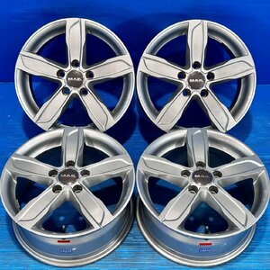 美品 阿部商会 MAK マック STADT シュタッド 16in 7.0J+53 5H PCD112 57.1Φ VWゴルフ アウディA3 等 スタッドレス用 車検など