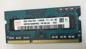 HYNIX 1rx8 PC3-12800S 4GB DDR3 ノートパソコン用メモリ DDR3-1600 4GB DDR3 LAPTOP-RAM 204ピン Non ECC メモリ