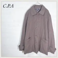 シーピーエー シンプルアンド C.P.A. コート ウール50% L ブラウン