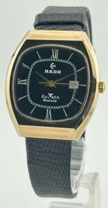 「ラドー　1円～」　「RADO」　K161　ボルボア　デイト　腕時計　クォーツ　稼働　メンズ　L9567