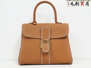 デルヴォー Delvaux ハンドバッグ ブリヨン MM サーピケ AA0483ADW0ADNDO グレインカーフレザー ブラウン 美品 2WAY バッグ