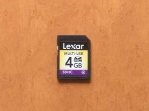 Lexar製　SDHCカード４GB　中古　動作確認済　送料63円～　同梱可能　即決有