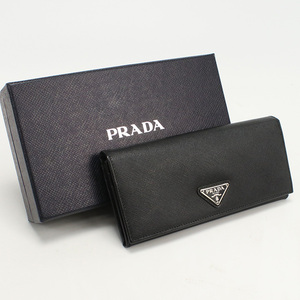 中古良品プラダPRADA サフィアーノレザー財布 レザー 1MH132 ブラック系　 ランク：A us-2 レディース