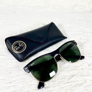 【美品】Ray-Ban レイバン　サングラス　RB4175　クラブマスター　グリーンレンズ　ブラック・ゴールドフレーム